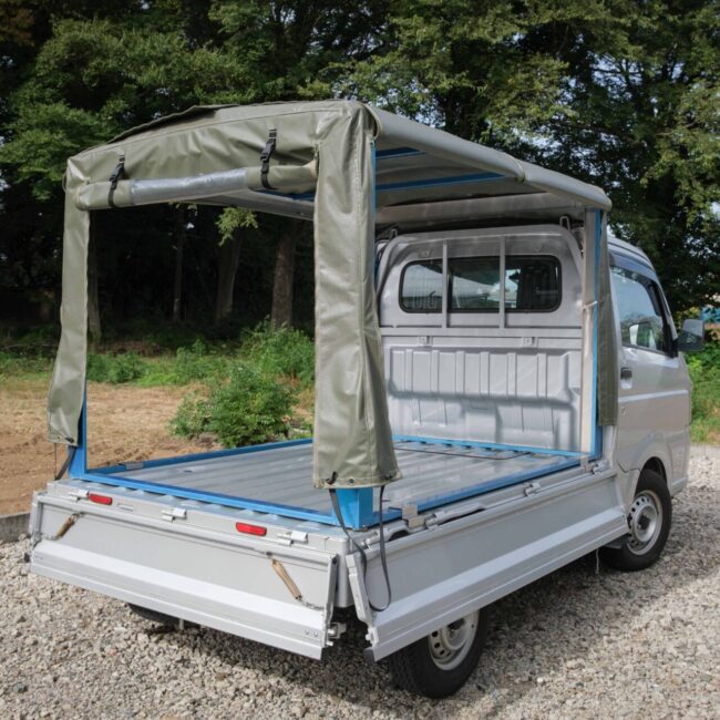 再値下げしました 幌 スズキキャリー軽トラック荷台ホロとフレーム2段仕様